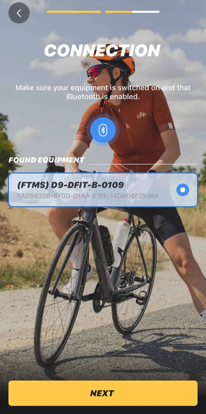 Kinomap Bluetooth pairing prompt