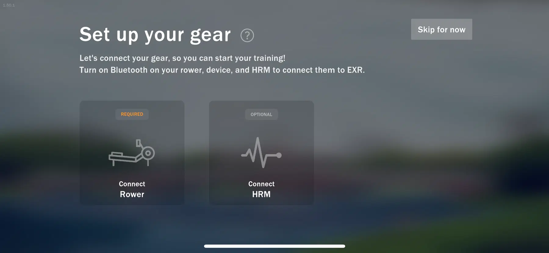 EXR connect rower option