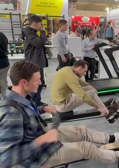 Fan bike interaction at ISPO 2025
