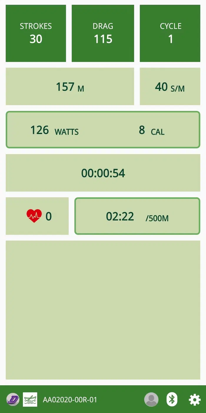 D-Fit workout console screen