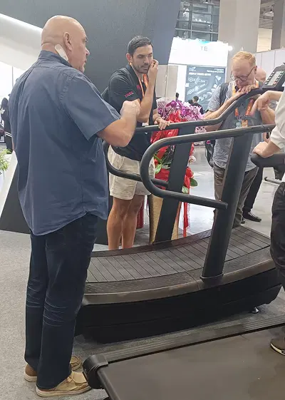 Curved treadmill interaction at TAISPO 2025