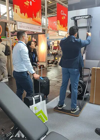 Visitors around VEKTOR equipment at ISPO 2025