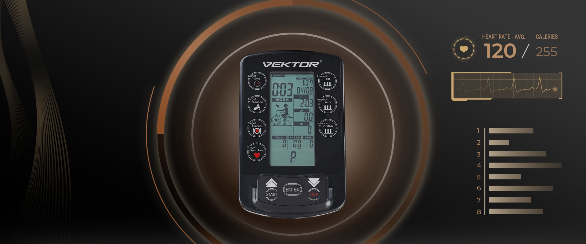 LCD Console P300 Air Bike