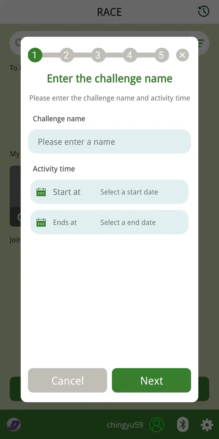 D-Fit challenge details form