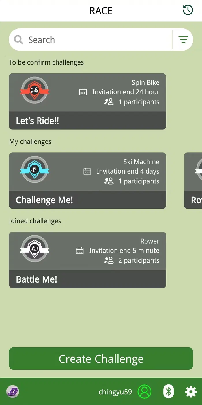 D-Fit challenges page